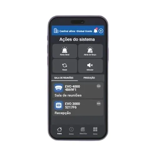 App de Gerenciamento Alarme de Incêndio Wireless – Global Sonic EVO